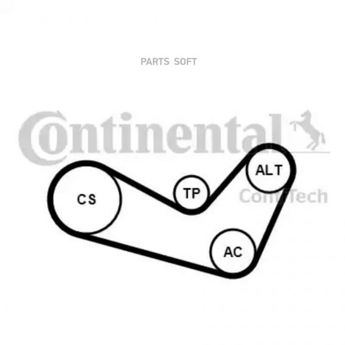 CONTITECH Комплект поликлинового ремня CONTITECH 6PK1080K1