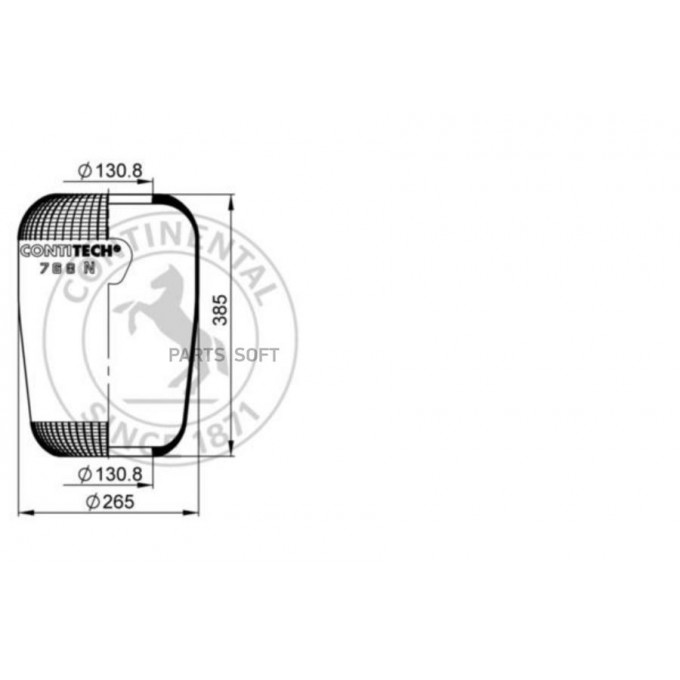 Воздушная Подушка (Опора Пневматическая) CONTITECH арт. 768N